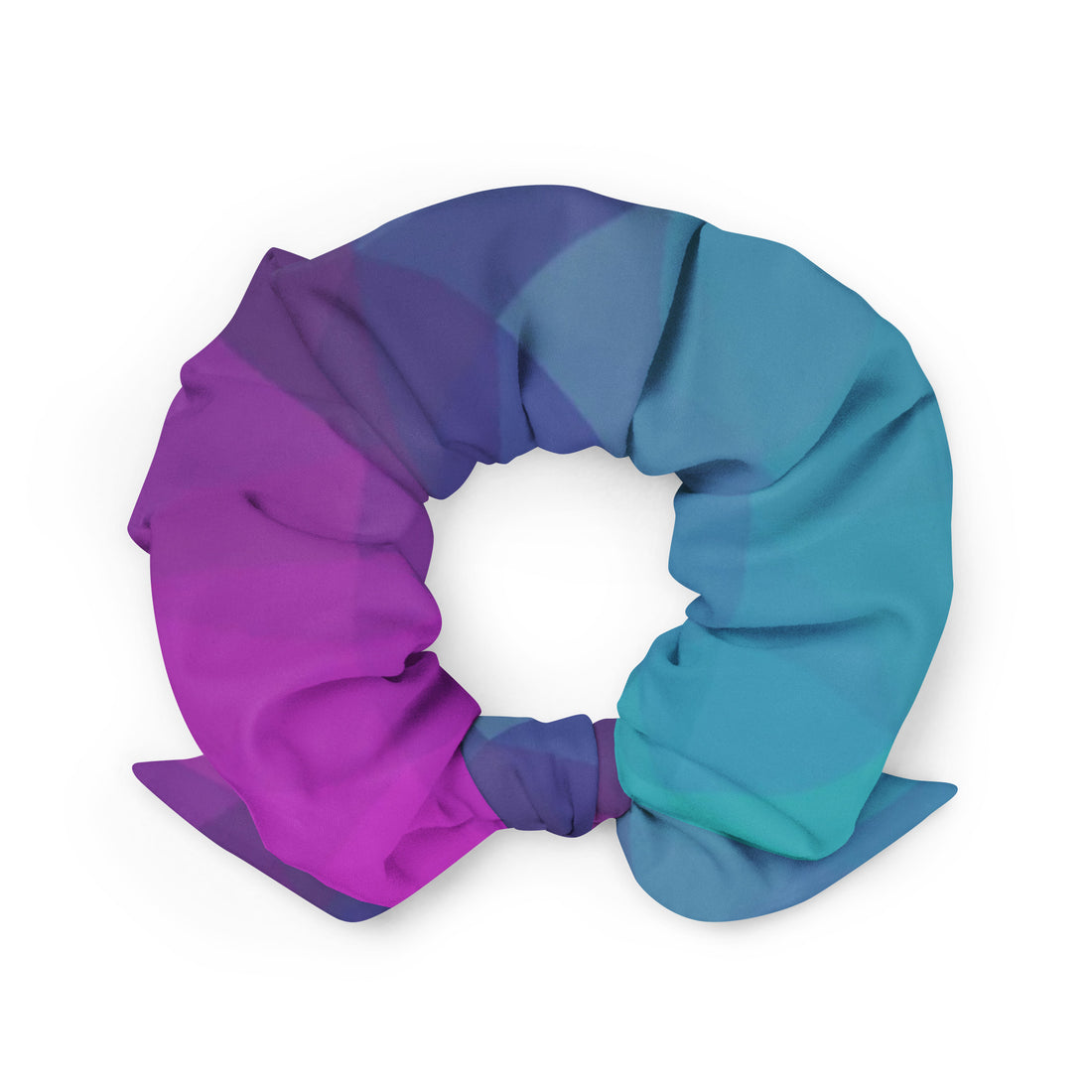 Purple Blue Recycled Scrunchie