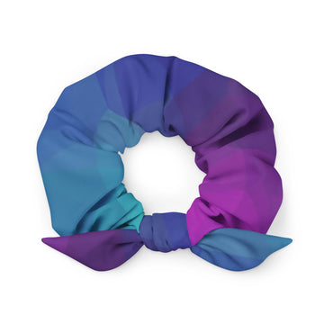 Purple Blue Recycled Scrunchie