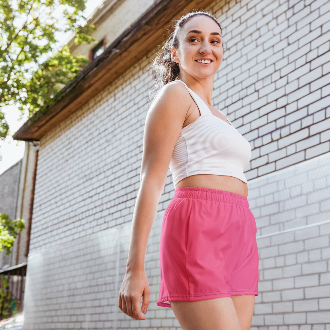 Pink Women’s Recycled Athletic Shorts