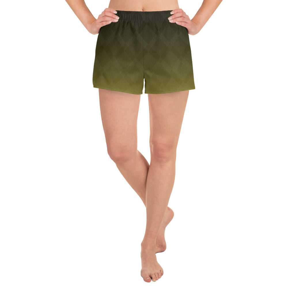 Gold Gradient Women’s Recycled Athletic Shorts