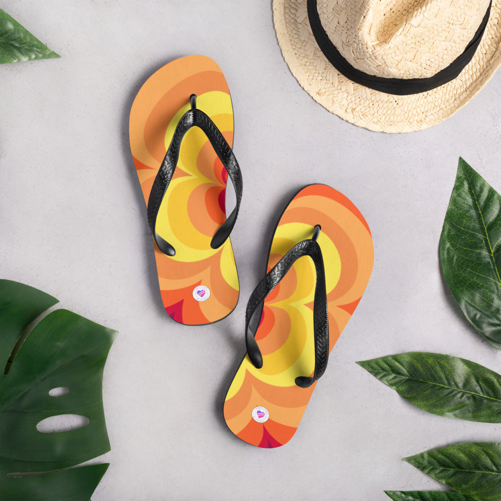 Sunny Flower Flip-Flops