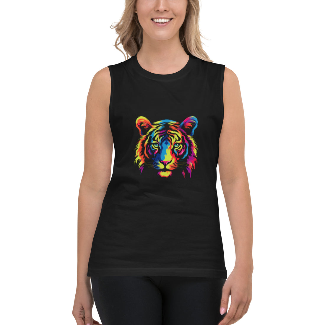 Neon Tiger Sleeveless  Shirt